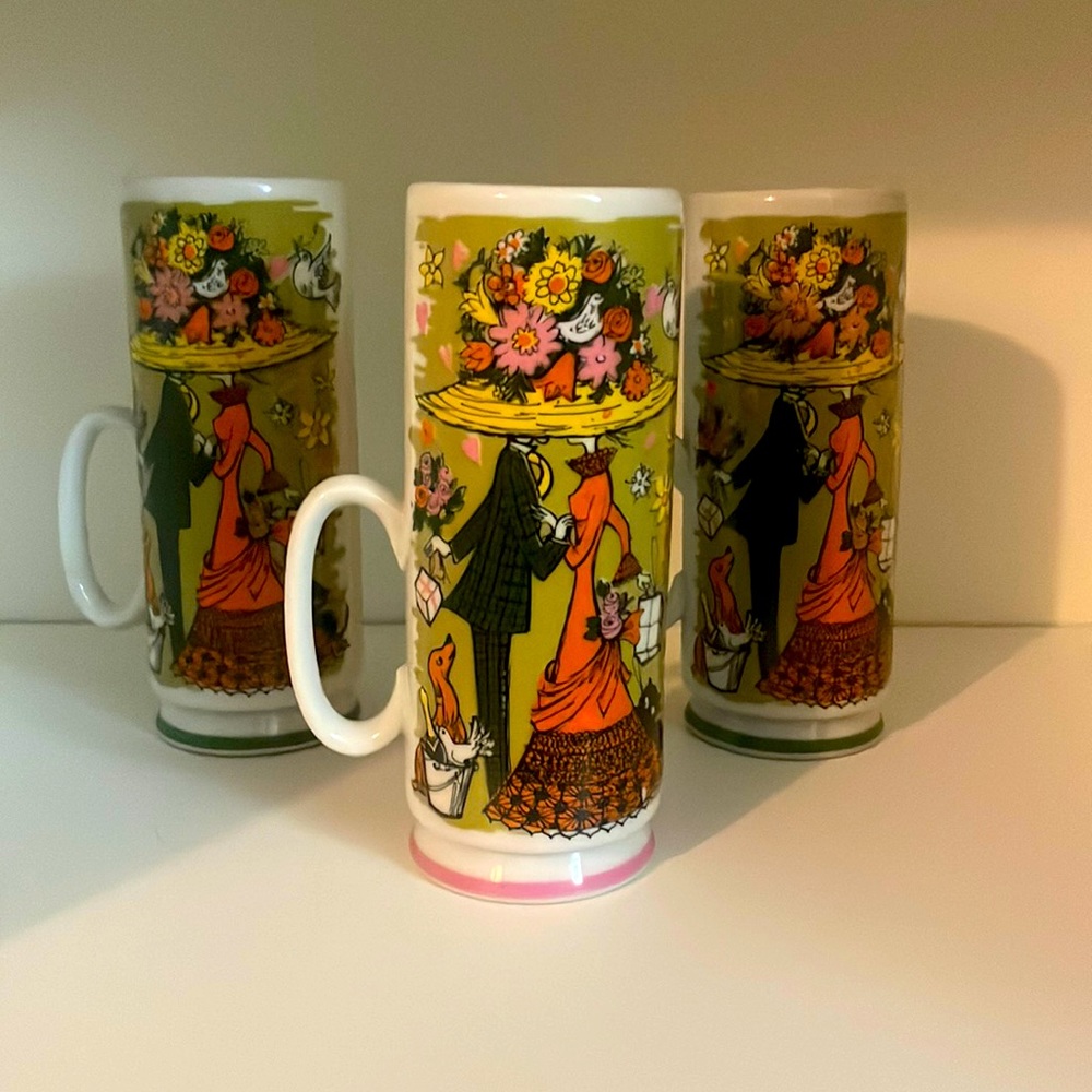 (3) Vintage RARE Smug Mugs